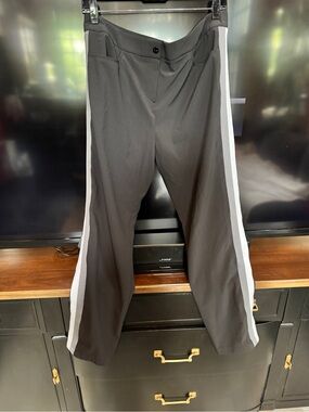 PXG Black Chinos with White Side Stripes
